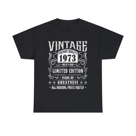 Vintage 1973 T Shirts for Men Retro Funny 1973 Birthday Men Shirts Big and Tall Plus Size