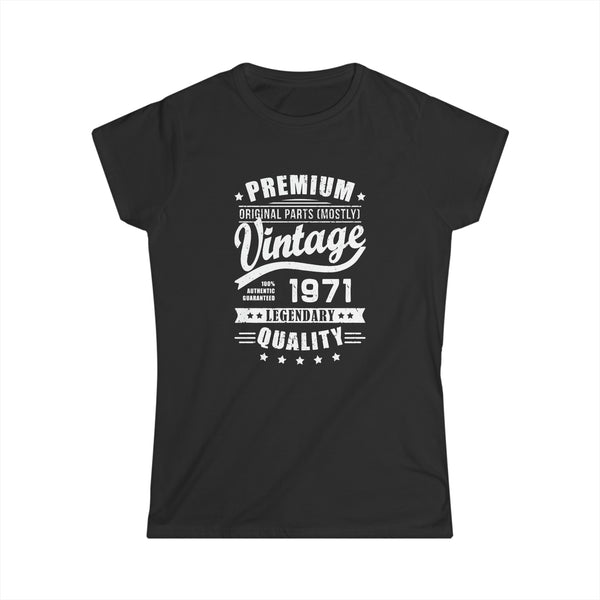 Vintage 1971 T Shirts for Women Retro Funny 1971 Birthday Womens Shirt