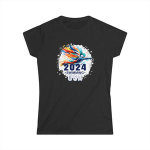 USA 2024 Summer Games Swimming 2024 USA Athlete Womens Shirt