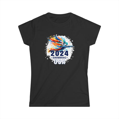 USA 2024 Summer Games Swimming 2024 USA Athlete Womens Shirt