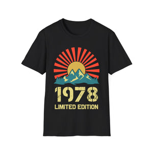 Vintage 1978 Limited Edition 1978 Birthday Shirts for Men Shirts for Men