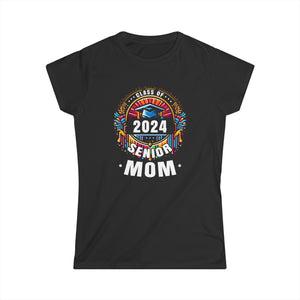 Proud Mom of a Class of 2024 Graduate 2024 Senior Mom 2024 Shirts for Women