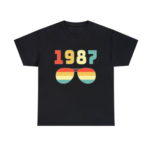 Vintage 1987 T Shirts for Men Retro Funny 1987 Birthday Men Shirts Big and Tall Plus Size