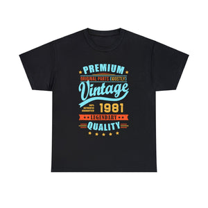 Vintage 1981 TShirt Men Limited Edition BDay 1981 Birthday Mens T Shirts Plus Size Big and Tall