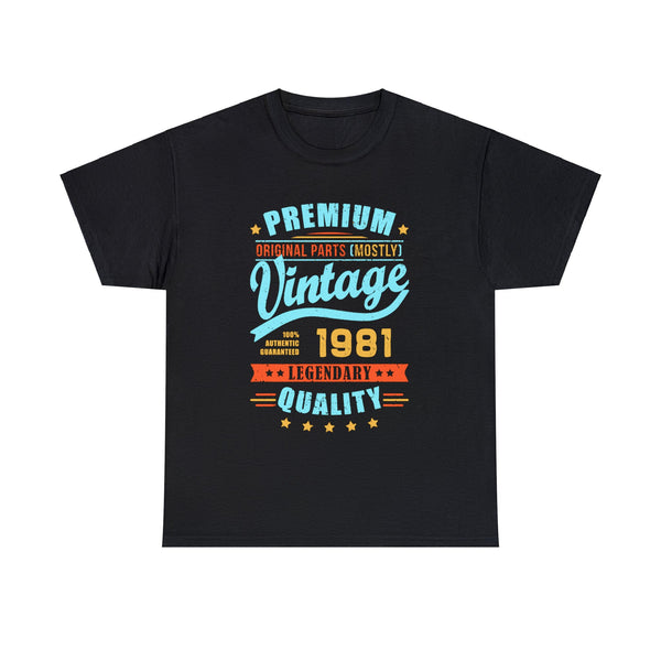 Vintage 1981 TShirt Men Limited Edition BDay 1981 Birthday Mens T Shirts Plus Size Big and Tall