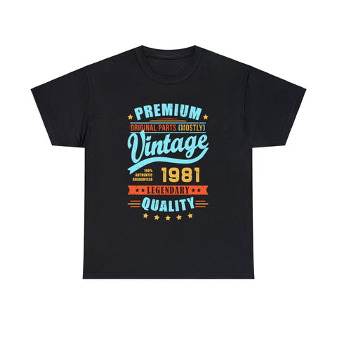 Vintage 1981 TShirt Men Limited Edition BDay 1981 Birthday Mens T Shirts Plus Size Big and Tall