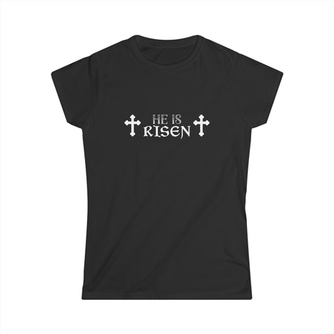 Easter Christian He Is Risen Resurrection Orthodox Easter Womens T Shirt