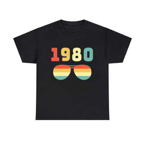 Vintage 1980 T Shirts for Men Retro Funny 1980 Birthday Men Shirts Big and Tall Plus Size