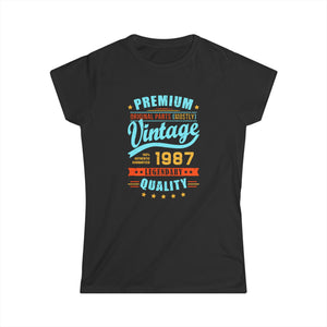 Vintage 1987 TShirt Women Limited Edition BDay 1987 Birthday Women Tops