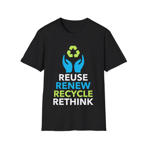 Vintage Green Recycle Symbol Novelty Earth Day Recycling Mens T Shirts