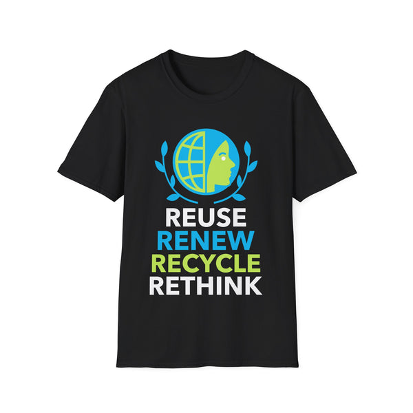 Happy Earth Day Environmental Symbol Reuse Renew Rethink Environment Men Shirts