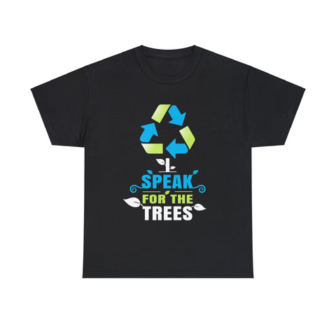 I Speak For Trees Earth Day Save Earth Inspiration Hippie Shirts for Men Plus Size Big and Tall