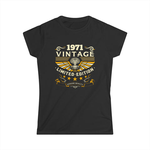 Vintage 1971 T Shirts for Women Retro Funny 1971 Birthday Womens T Shirts