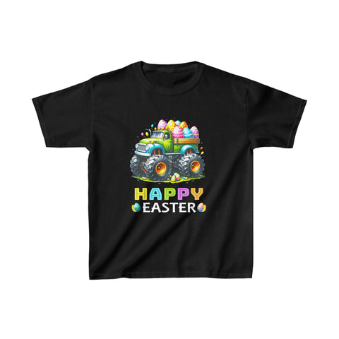 Boys Easter Monster Truck Easter Eggs Toddler T Shirts for Boys
