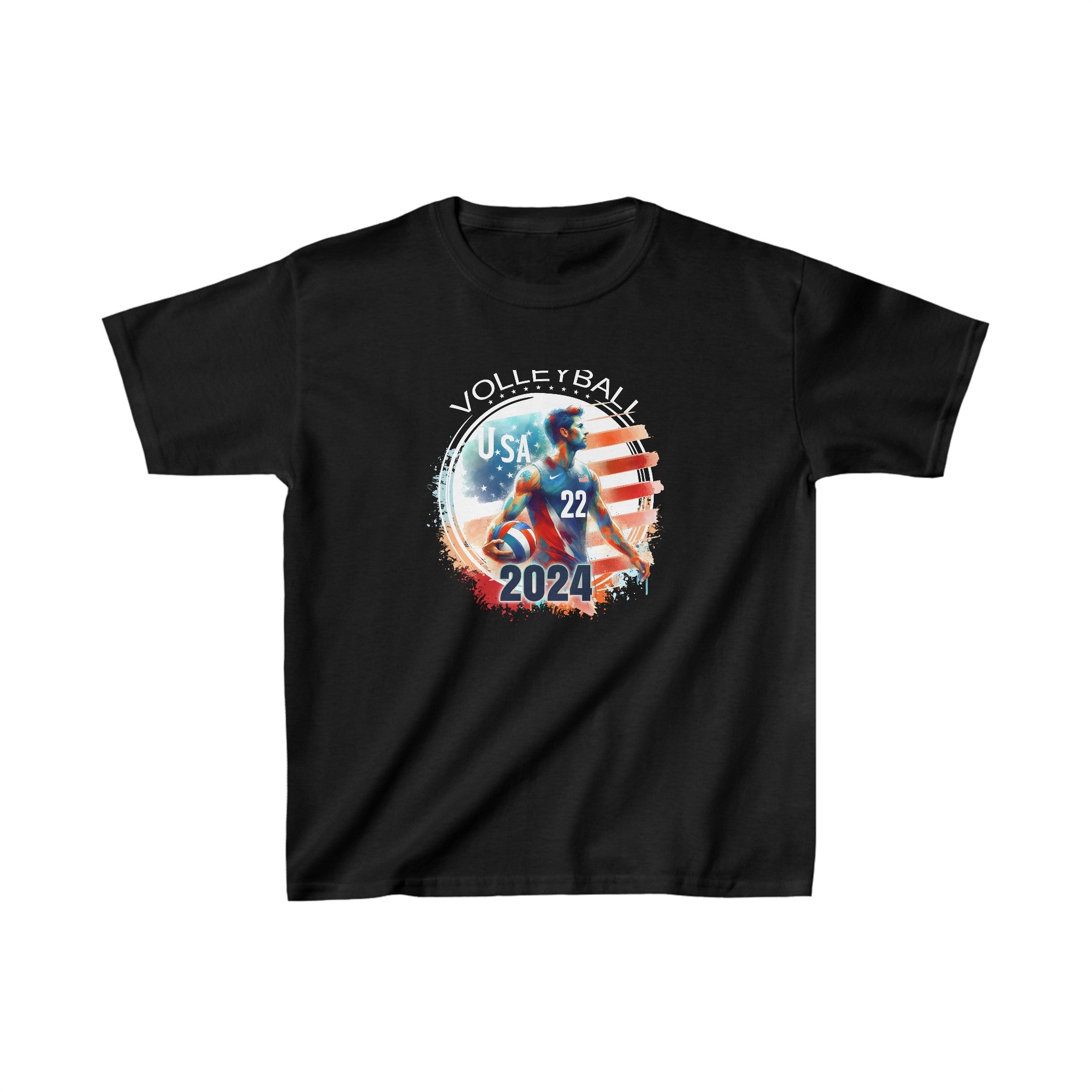 USA 2024 United States American Sport 2024 Volleyball Boys Shirt