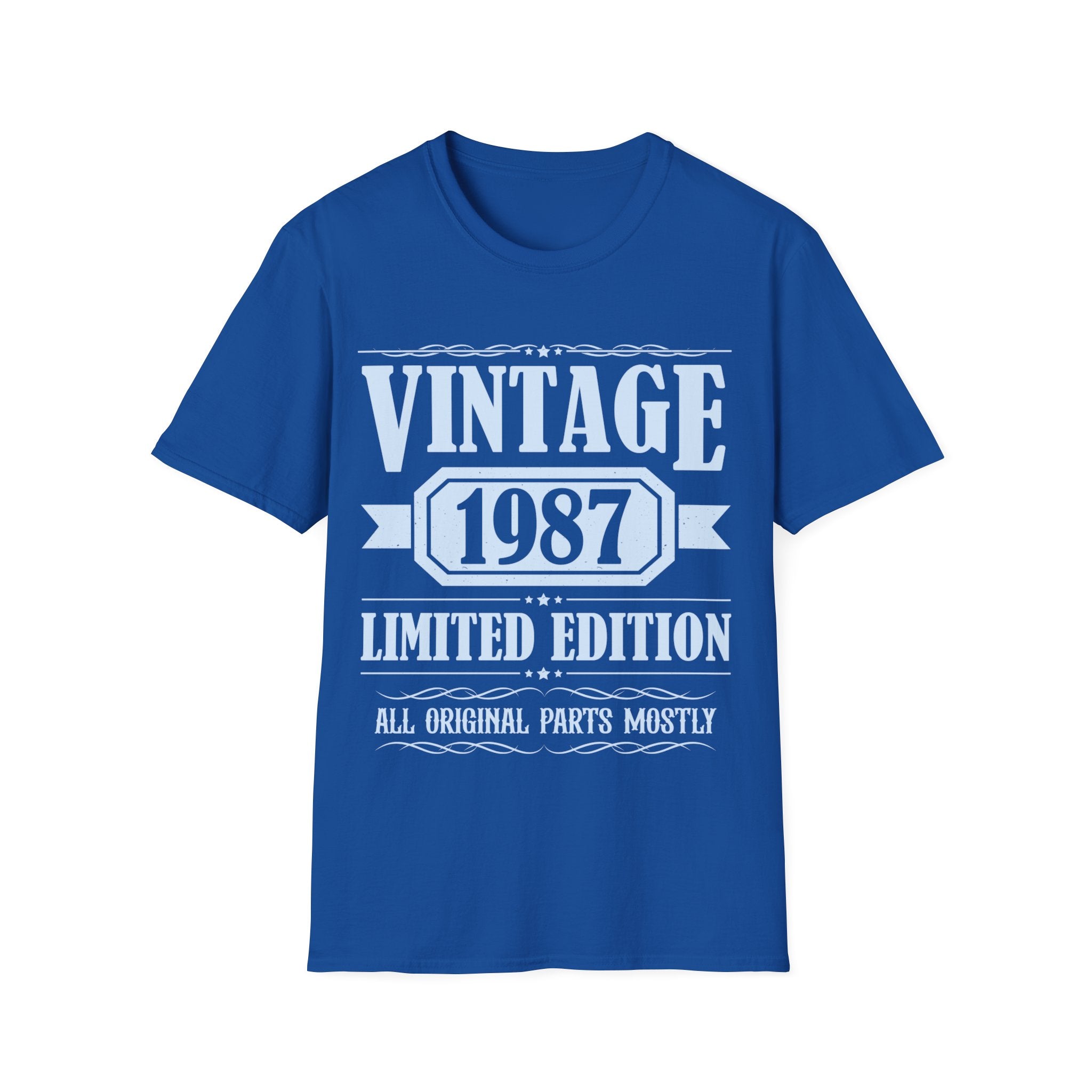 Vintage 1987 TShirt Men Limited Edition BDay 1987 Birthday Mens Tshirts