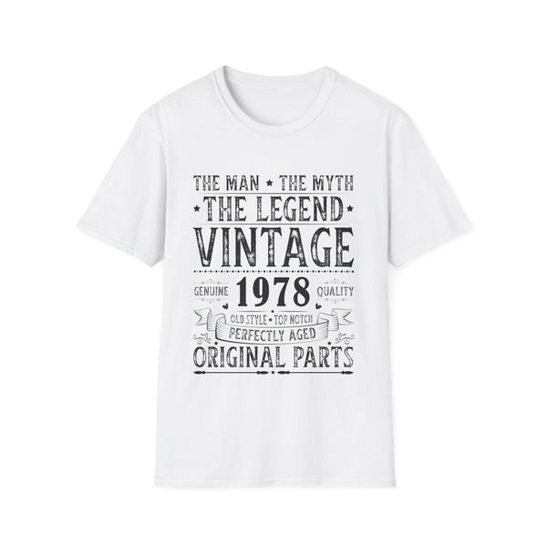 Vintage 1978 T Shirts for Men Retro Funny 1978 Birthday Mens Shirts