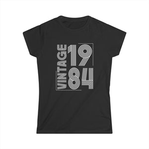 Vintage 1984 T Shirts for Women Retro Funny 1984 Birthday Women Tops