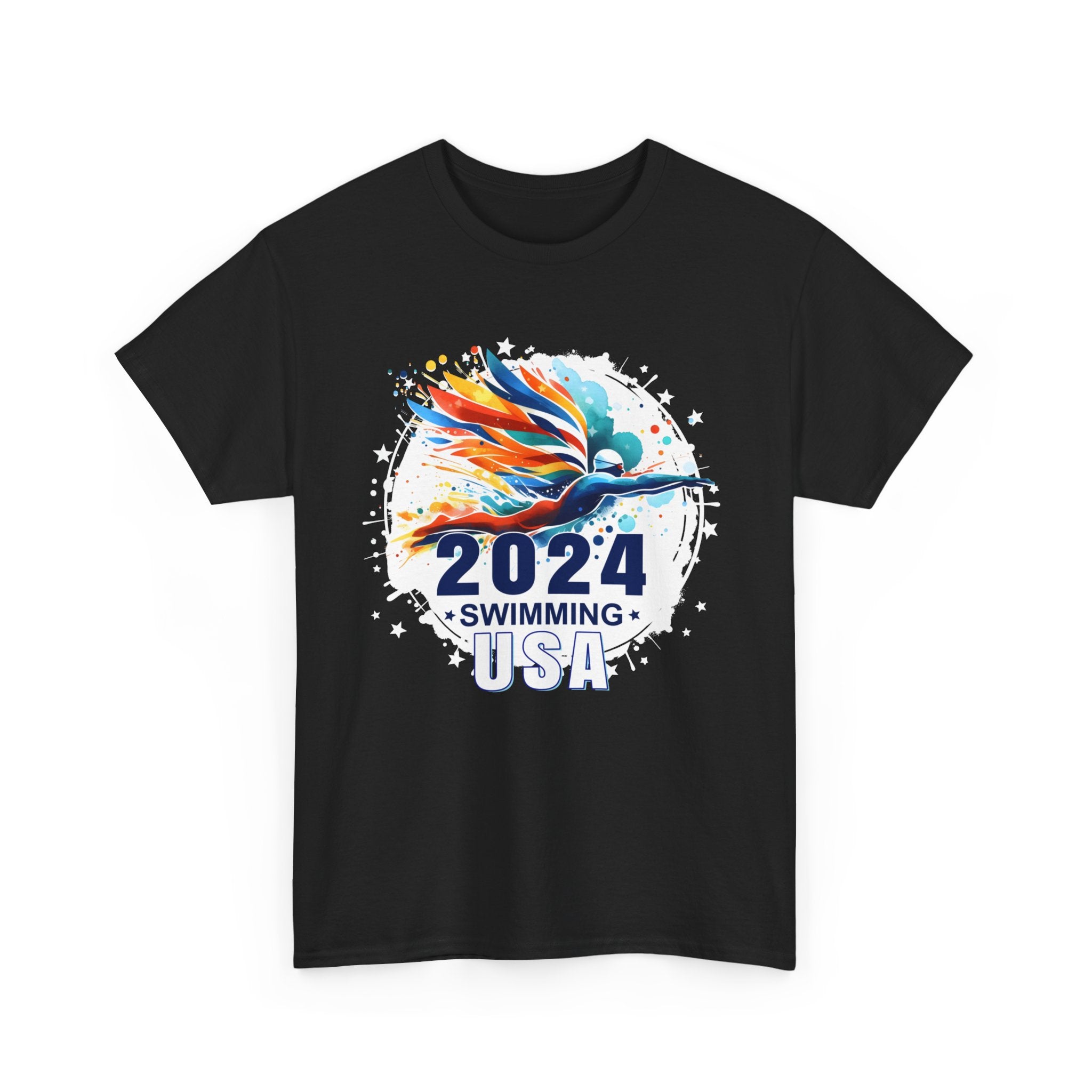 USA 2024 Summer Games Swimming 2024 USA Athlete Mens Shirt Plus Size Big and Tall