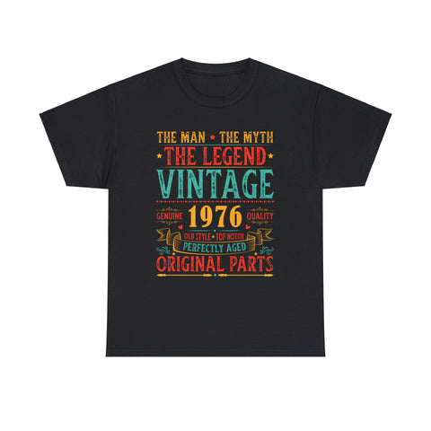 Vintage 1976 T Shirts for Men Retro Funny 1976 Birthday Mens Tshirts for Men Big and Tall