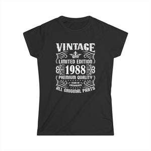 Vintage 1988 TShirt Women Limited Edition BDay 1988 Birthday Shirts for Women