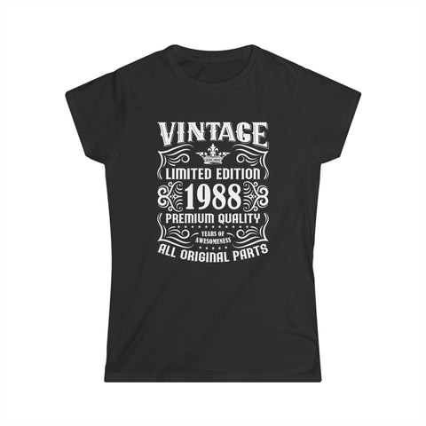 Vintage 1988 TShirt Women Limited Edition BDay 1988 Birthday Shirts for Women