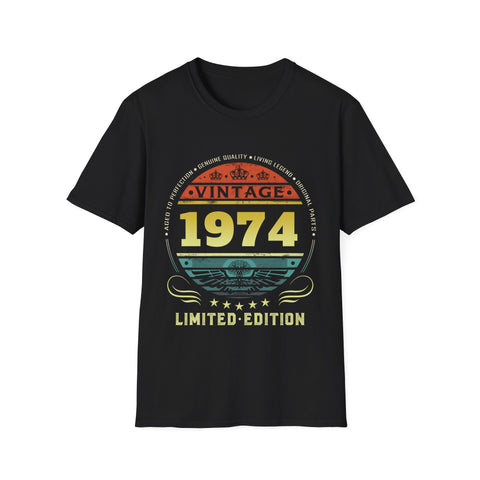 Vintage 1974 Limited Edition 1974 Birthday Shirts for Men Mens T Shirt