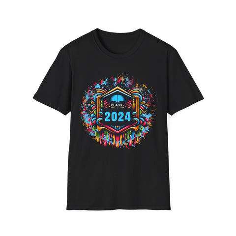 Class of 2024 Graduation School Vintage Senior 2024 Mens Shirt