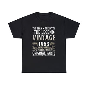 Vintage 1983 TShirt Men Limited Edition BDay 1983 Birthday Mens T Shirts Plus Size Big and Tall