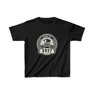 Class of 2027 Grow With Me First Day of School Graduation Boys T Shirts