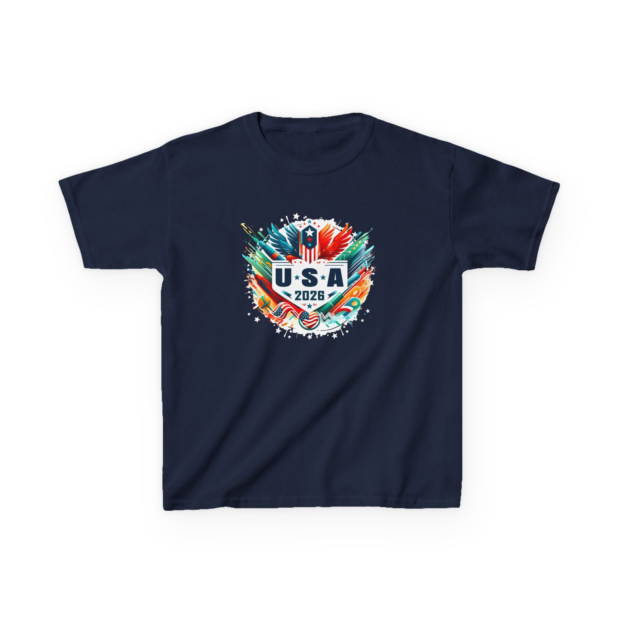 USA 2026 Go United States Sport USA Team 2026 USA T-Shirts for Kids Boys Girls Youth