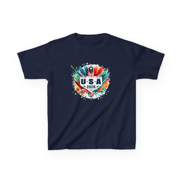 USA 2026 Go United States Sport USA Team 2026 USA T-Shirts for Kids Boys Girls Youth