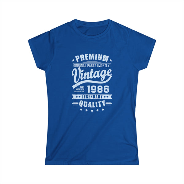Vintage 1986 T Shirts for Women Retro Funny 1986 Birthday Womens Shirts