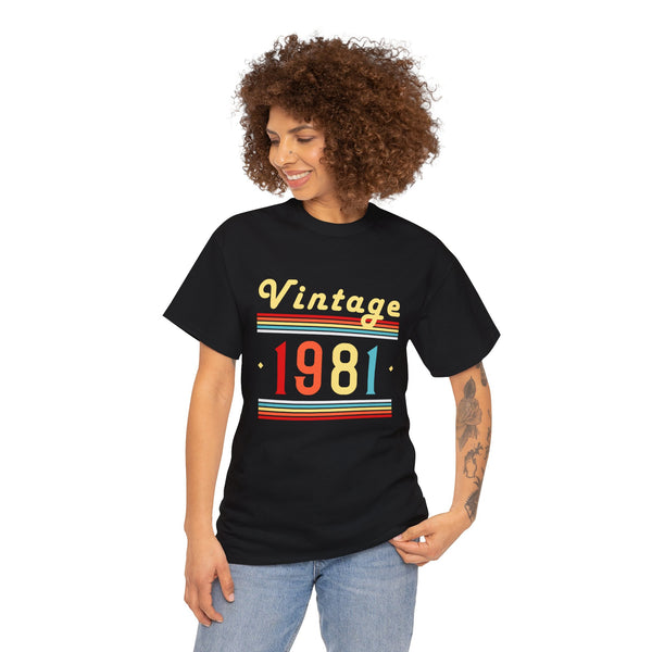 Vintage 1981 TShirt Women Limited Edition BDay 1981 Birthday Womens Plus Size Tops