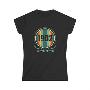 Vintage 1982 TShirt Women Limited Edition BDay 1982 Birthday Shirts for Women