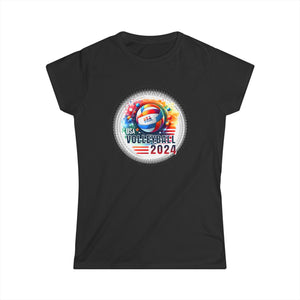 USA 2024 Summer Games Volleyball America Sports 2024 USA Shirts for Women