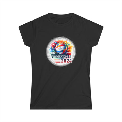 USA 2024 Summer Games Volleyball America Sports 2024 USA Shirts for Women