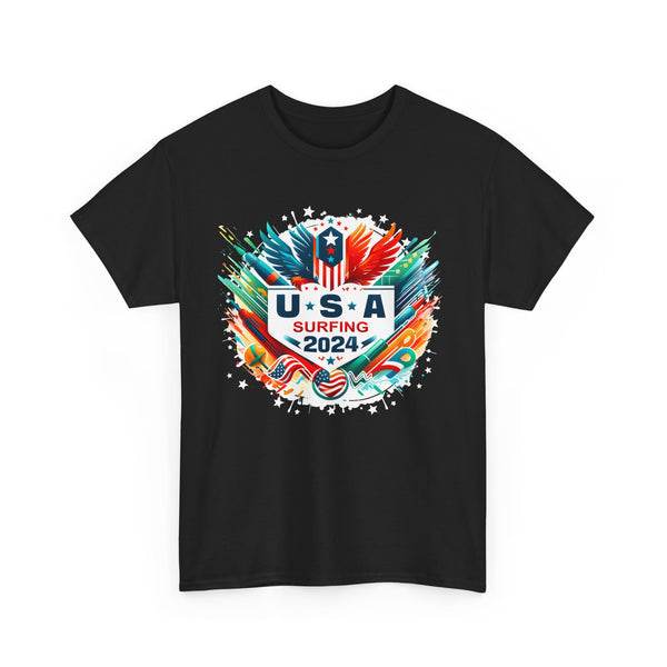 USA 2024 Summer Games Shirt America Shirt Sport 2024 Surfing Men Shirts Big and Tall Plus Size