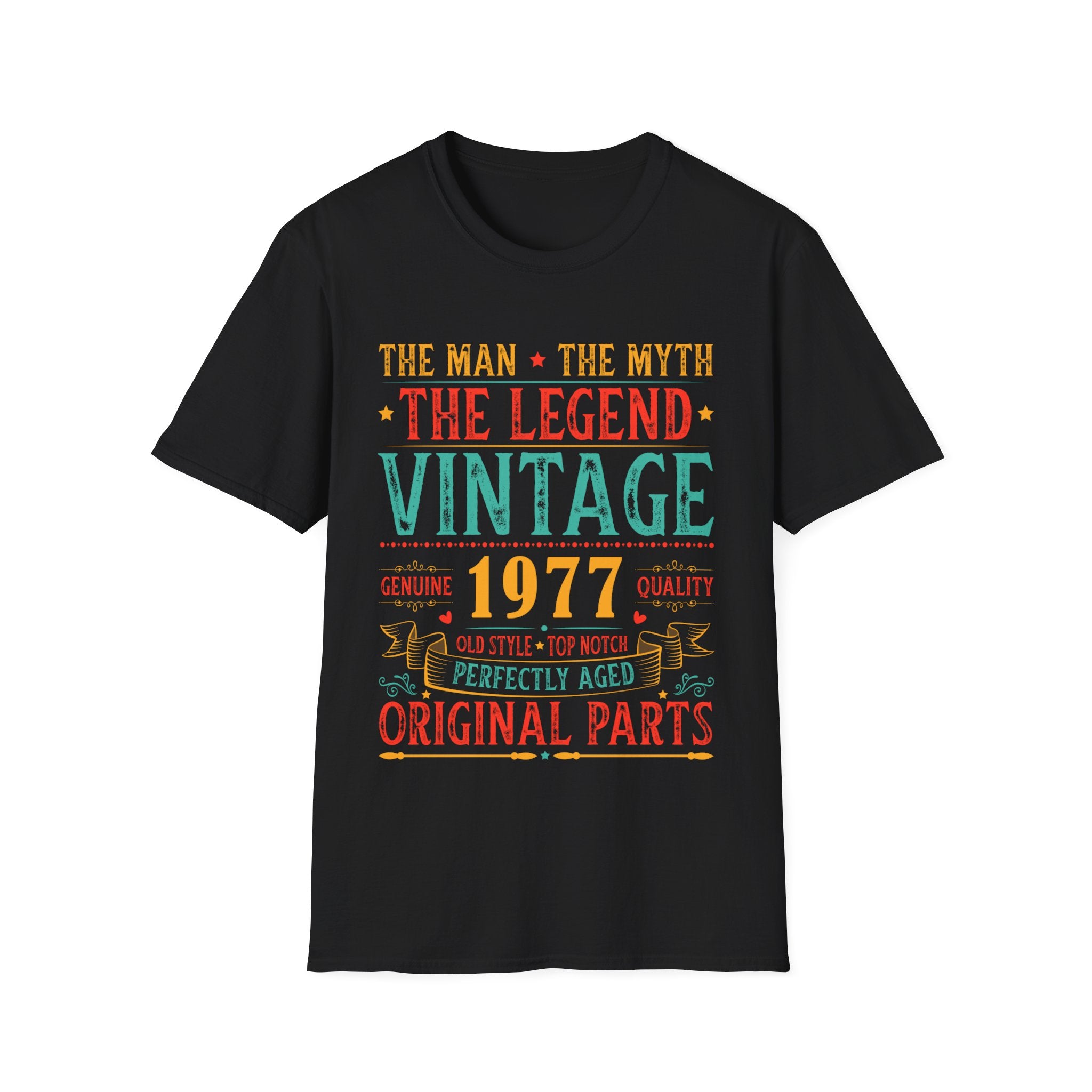 Vintage 1977 T Shirts for Men Retro Funny 1977 Birthday Mens T Shirts