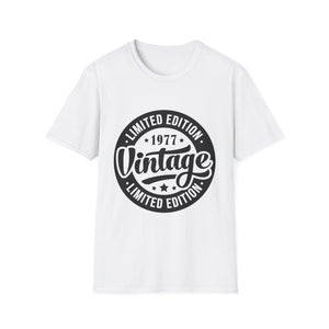 Vintage 1977 T Shirts for Men Retro Funny 1977 Birthday Mens Shirts