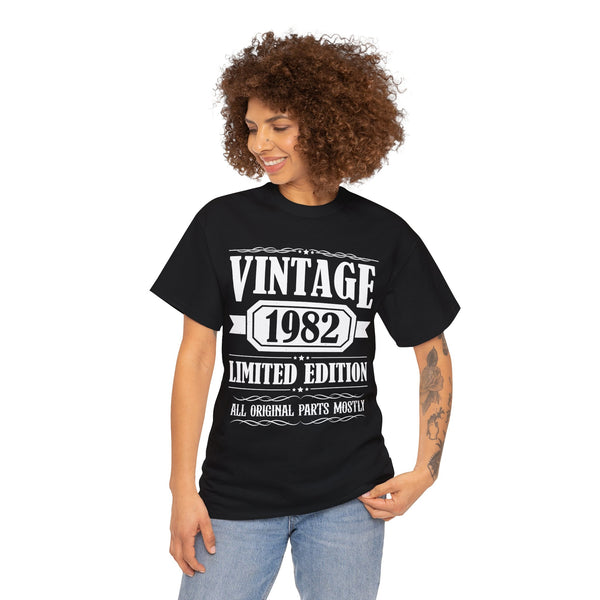 Vintage 1982 TShirt Women Limited Edition BDay 1982 Birthday Womens Plus Size Tops