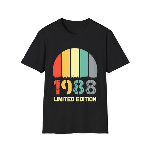 Vintage 1988 TShirt Men Limited Edition BDay 1988 Birthday Shirts for Men