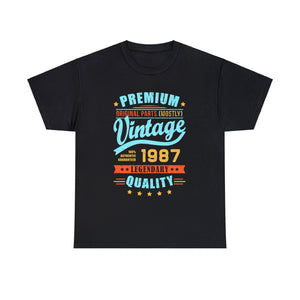 Vintage 1987 TShirt Men Limited Edition BDay 1987 Birthday Mens Tshirts for Men Big and Tall