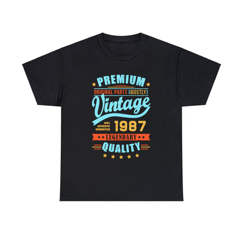 Vintage 1987 TShirt Men Limited Edition BDay 1987 Birthday Mens Tshirts for Men Big and Tall