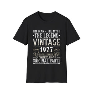 Vintage 1977 TShirt Men Limited Edition BDay 1977 Birthday Mens Shirt