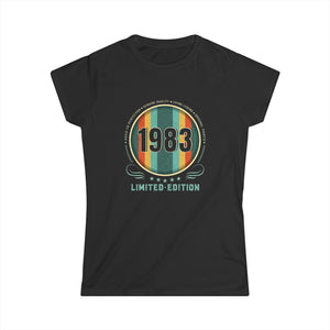 Vintage 1983 TShirt Women Limited Edition BDay 1983 Birthday Women Shirts