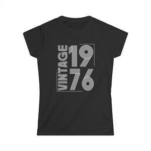 Vintage 1976 T Shirts for Women Retro Funny 1976 Birthday Womens Shirts