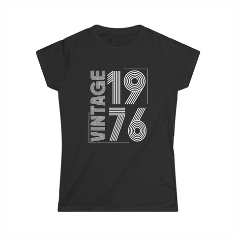 Vintage 1976 T Shirts for Women Retro Funny 1976 Birthday Womens Shirts