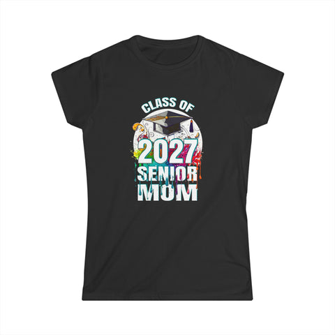 Proud Mom of 2027 Senior Class of 27 Proud Mom 2027 Womens Shirt
