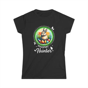 Easter Egg Hunter Eggspert Rabbit Easter Women Outfit Easter Womens Shirts